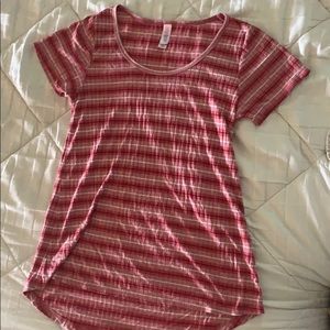 LuLaRoe pink striped top